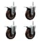 Service Caster 5 Inch High Temp Glass Filled Nylon 58 Inch Stem Caster Set with Total Lock Brake SCC-TSTTL20S514-GFNSHT-58212-4 - alternate 1